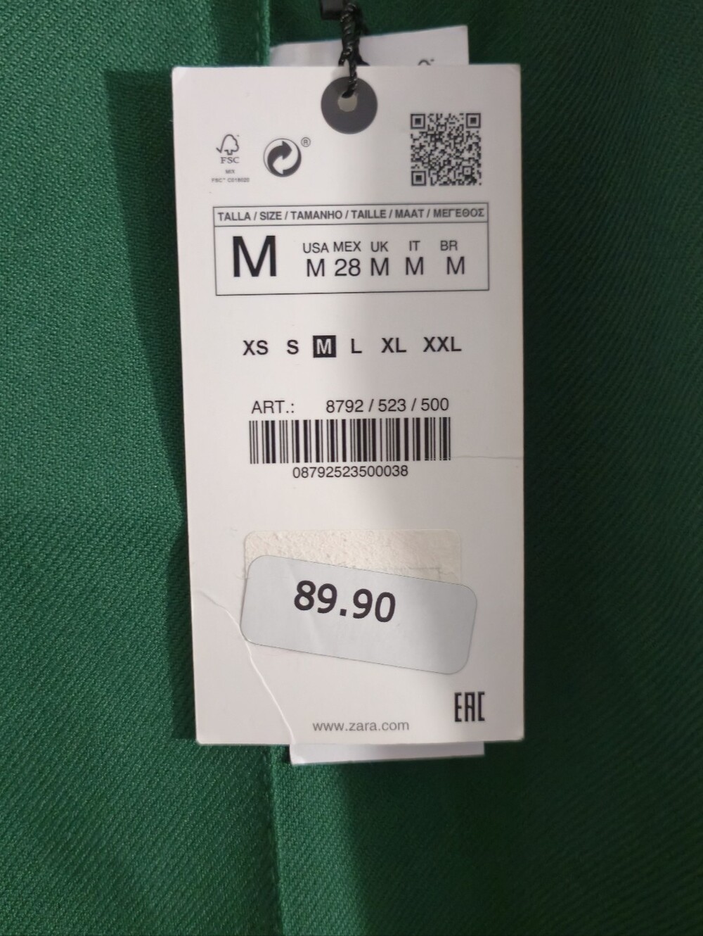 ZARA Emerald Green Trousers - Picture 6 of 8